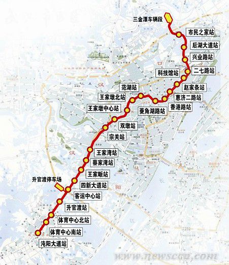 武汉地铁3号线线路图最新解析